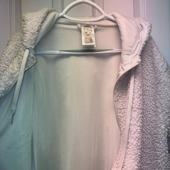 Adidas Sherpa Fleece Zip-Up Hoodie | Women’s L - Picture 8 of 10